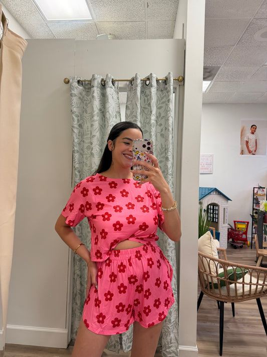 Rose floral Pajama set