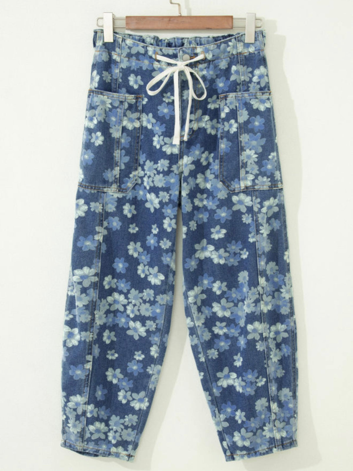 Flowers Capri Jeans